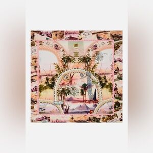 Camilla “Millas Got Mail” large boho silk square scarf shawl top belt head wrap